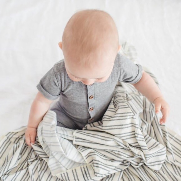 Copper Pearl • Knit Swaddle Blanket • Midtown - Picture 2 of 4